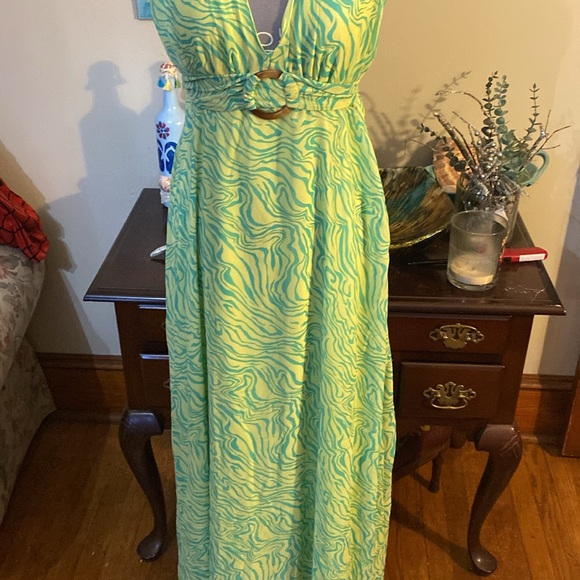NWT Beautiful green halter dress size XL - Picture 3 of 7